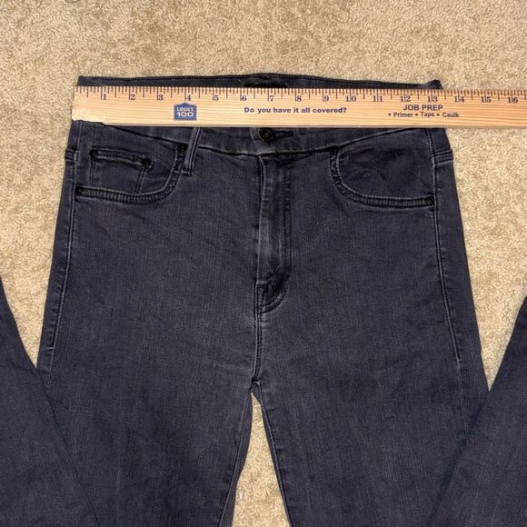 Mother Denim High Waisted Looker Dancing in the Dark washed black ankle jeans si - Picture 12 of 13